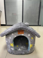 Enclosed dog bed warm pet sleeping space