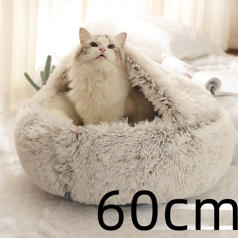 Plush dog bed for dogs and cats