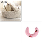 Plush dog bed round warm design