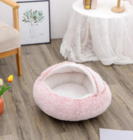 Plush dog bed cozy sleeping area