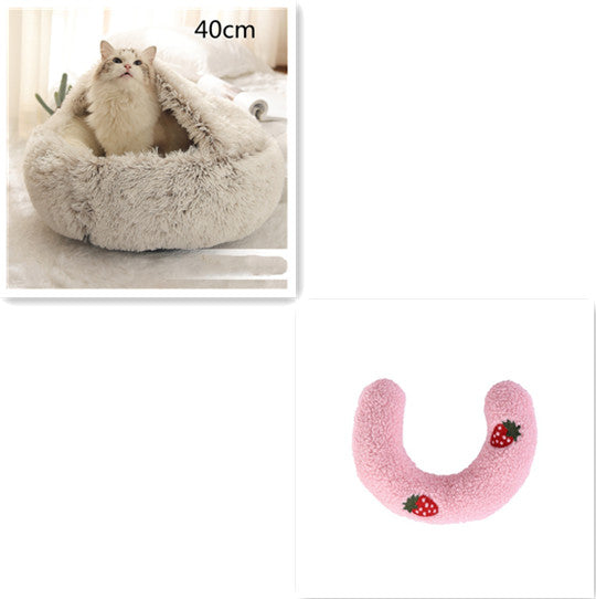 Plush dog bed for dogs and cats